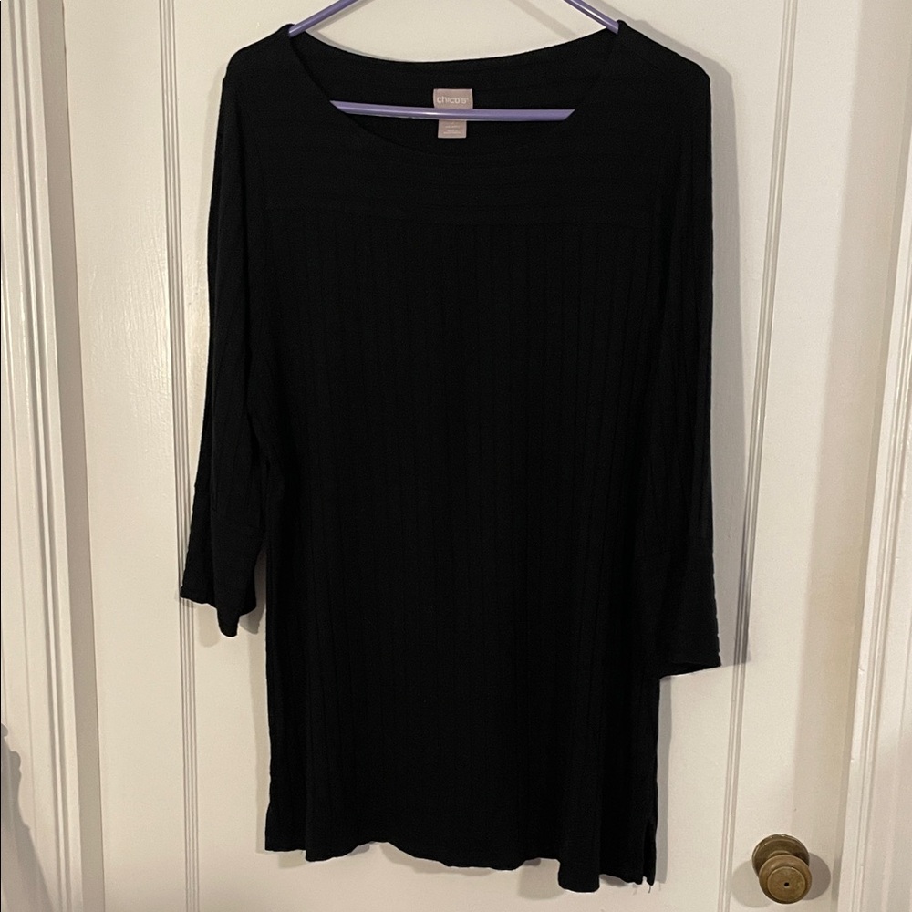 Chico's Elegant Black Tunic Top